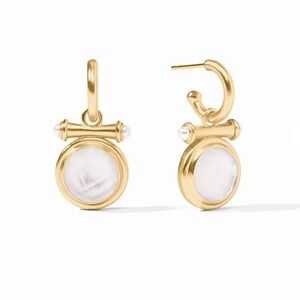 $155 Julie Vos Bamboo Hoop & Charm Earring